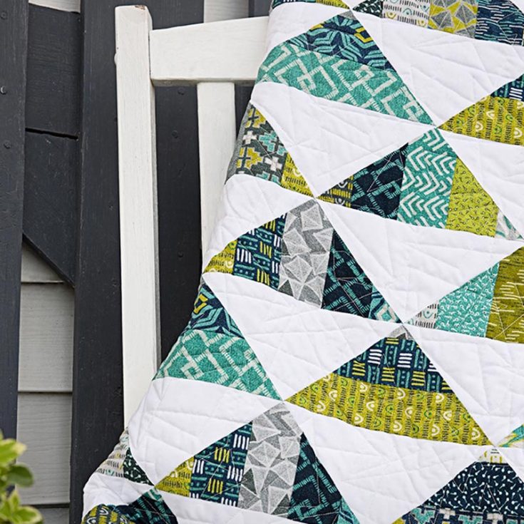 Say hello to cutting corners! Let&rsquo;s slice through this project like a pro with this quilt pattern. In this article, they provide a video tutorial full of tips and tricks to help you easily quilt all the portions together. Size: 60&rdquo; x 72&rdquo;