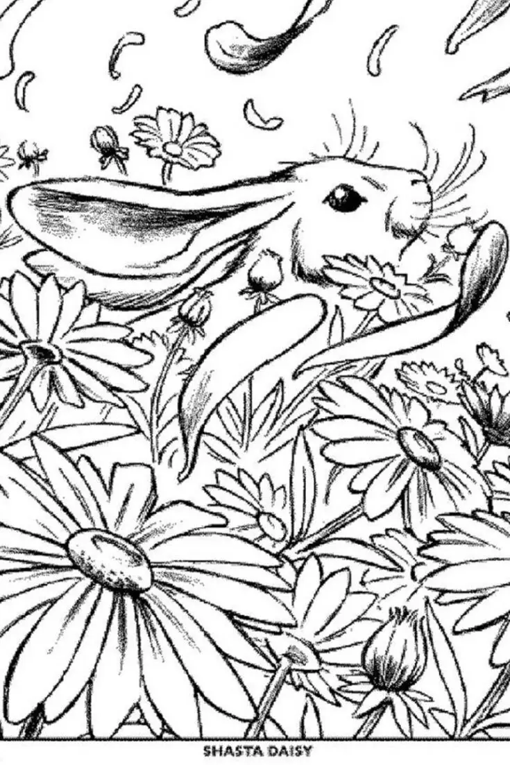 This design is literally so adorable, and it is perfect for Easter. The beautiful flowers and bunny will undoubtedly steal your kid's heart. Whether you prefer markers, crayons, or colored pencils, this design can be personalized to your heart's desire.&nbsp;