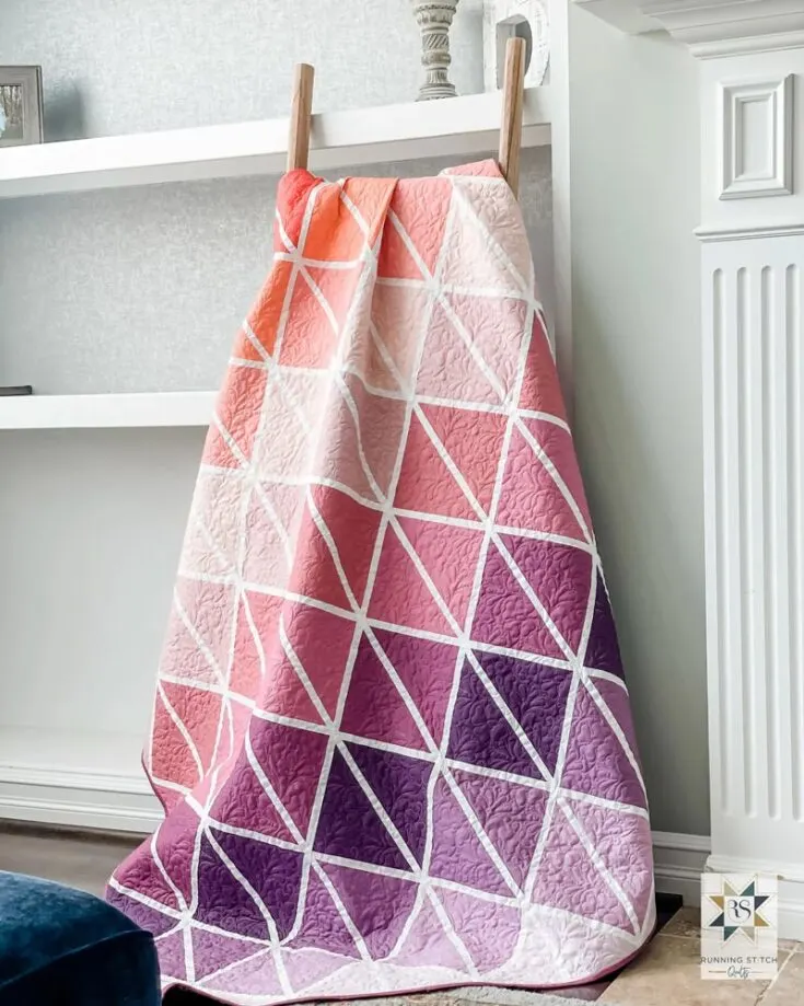 Take a look at this stunning piece! This striking modern quilt has to be our favorite in this list of patterns! It's an inexpensive intermediate design with a few variations for you to choose from. Not to mention, the instructions for the variations and four sizes are available in the PDF. What a steal!