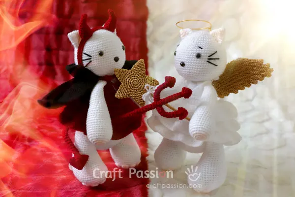 devil vs angel cat