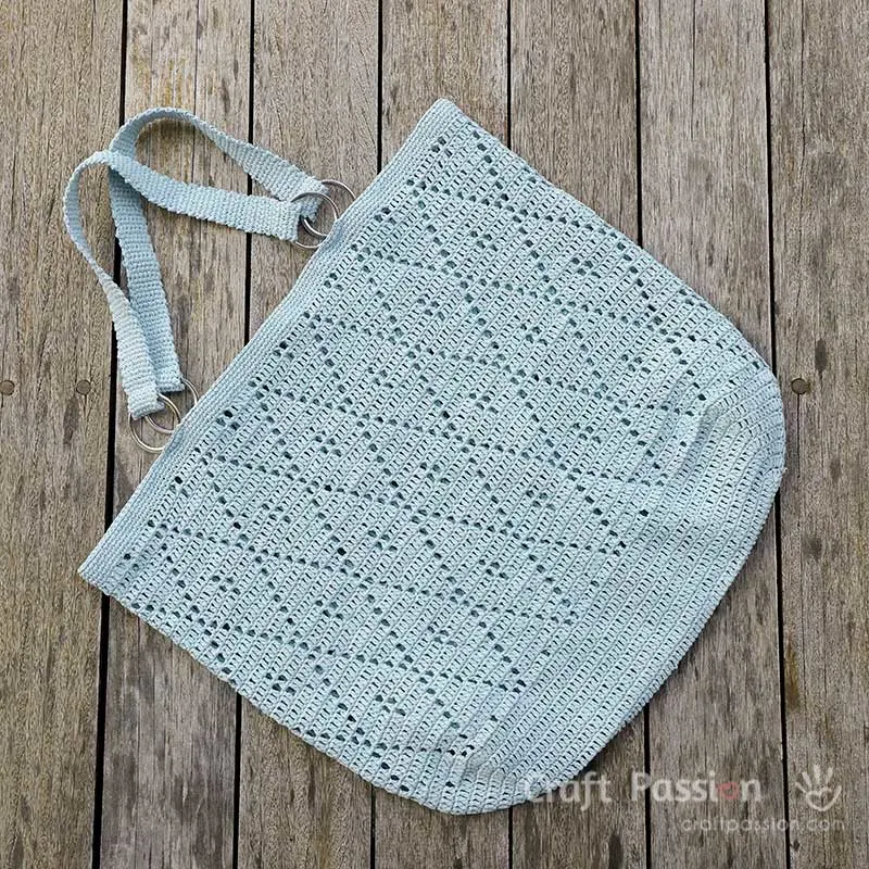 crochet diamond stitch tote