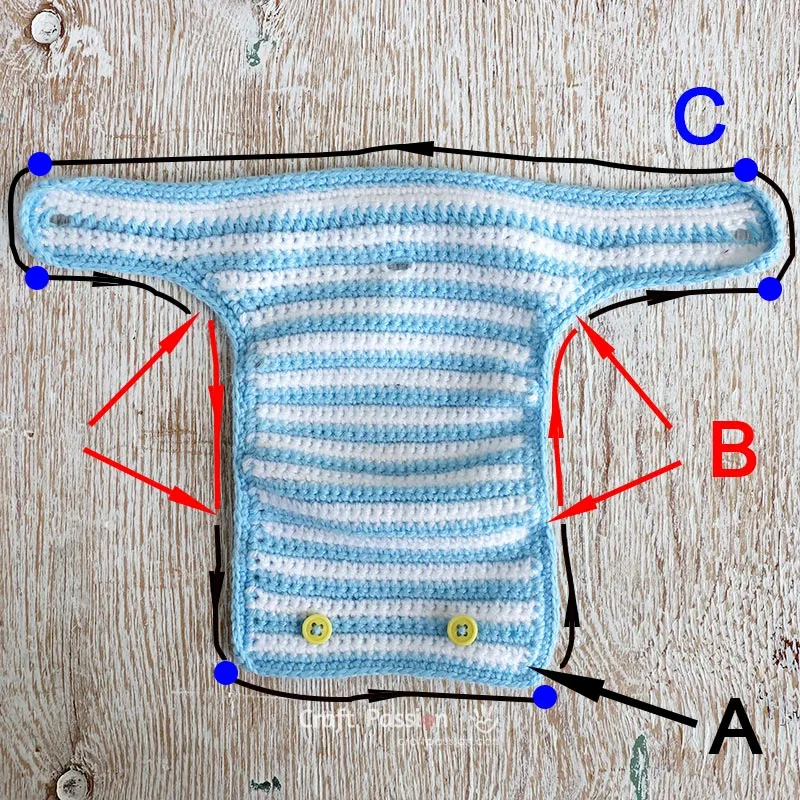 crochet edging for diaper pants for amigurumi and preemie babies