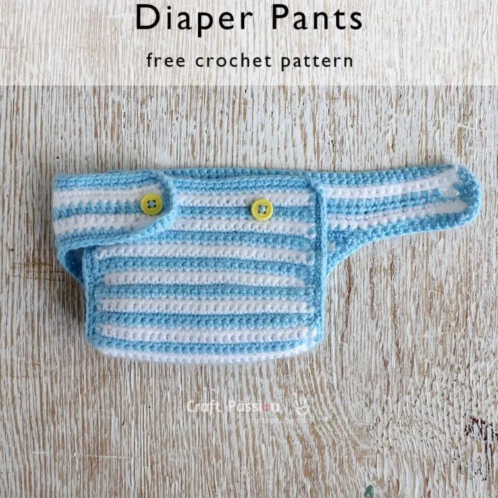 Cute crochet diaper pants for amigurumi or newborns! This pattern includes size tips, yarn advice, & more&mdash;perfect for preemies or crochet animals.