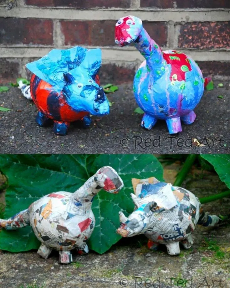I've definitely made a paper mache piggy bank back in my days of preschool. Instead of the traditional piggy bank, maybe opt for a dinosaur bank made of paper mache!