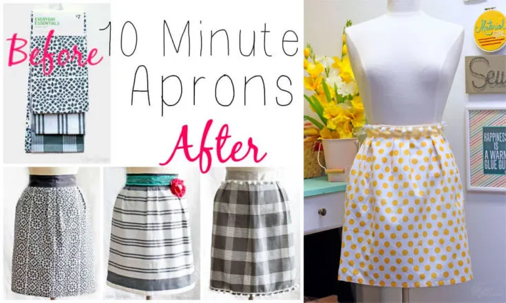 If you'd like to take up a quick and easy project, try out this 10-minute dish towel apron! All you need is a dish towel and a length of ribbon to complete this apron.
