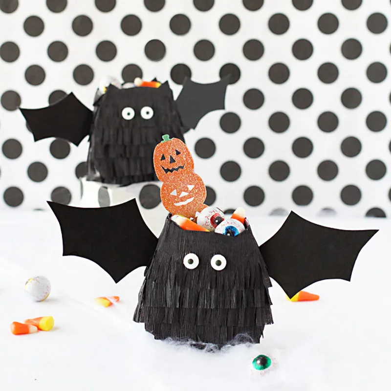 Fringed bat treat bags are a fun way to celebrate Halloween! These cute bats, with crepe paper fringes, are a perfect match for the spooky vibes of the season. They&rsquo;re simple to make and add an adorable touch to the day.