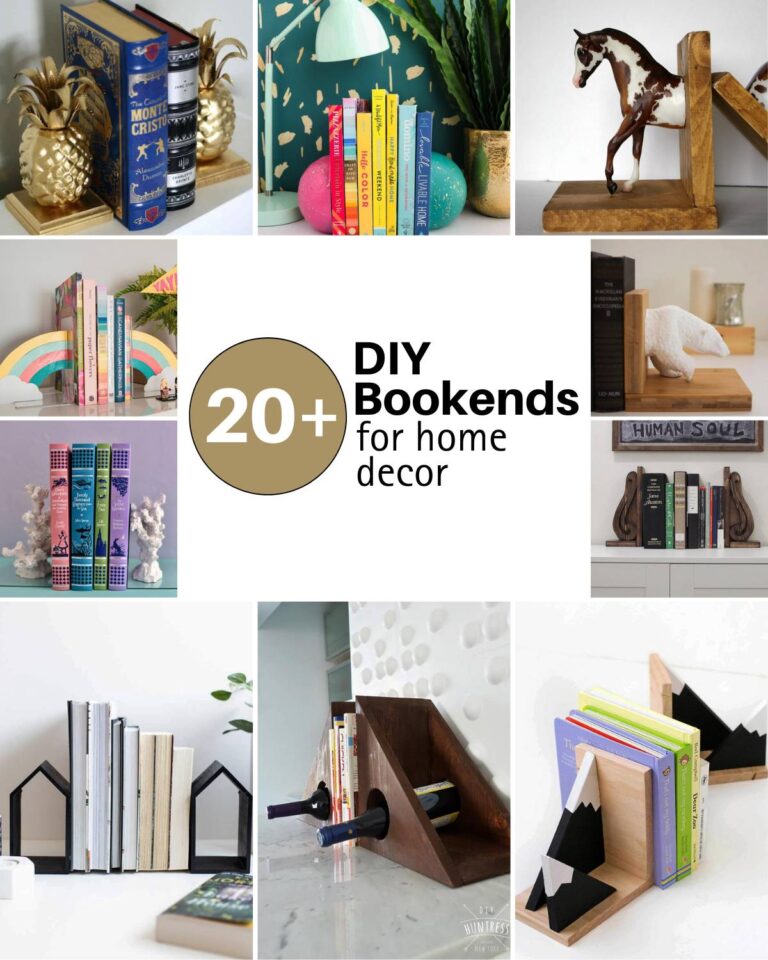 DIY bookends are more than just practical accessories for your bookshelf; they are an opportunity to express your style and add a touch of charm to any room. Functionally, they keep your books upright and organized, preventing them from toppling over and creating a tidy, polished look. So why not get inspired and learn to make some from this list of free designs?