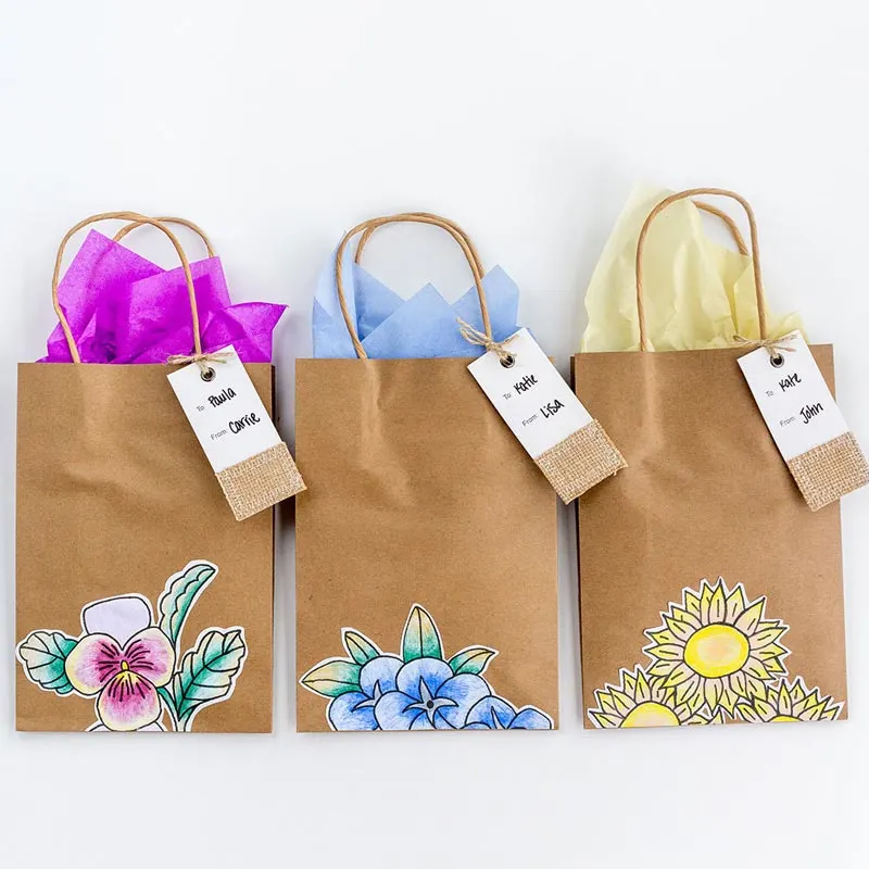 These DIY botanical gift bags that double as a fun activity for your guests! These bags are designed for coloring, so everyone can add their personal touch to each one. With the free downloadable coloring printables, it&rsquo;s an easy and delightful way to make your gifts stand out.