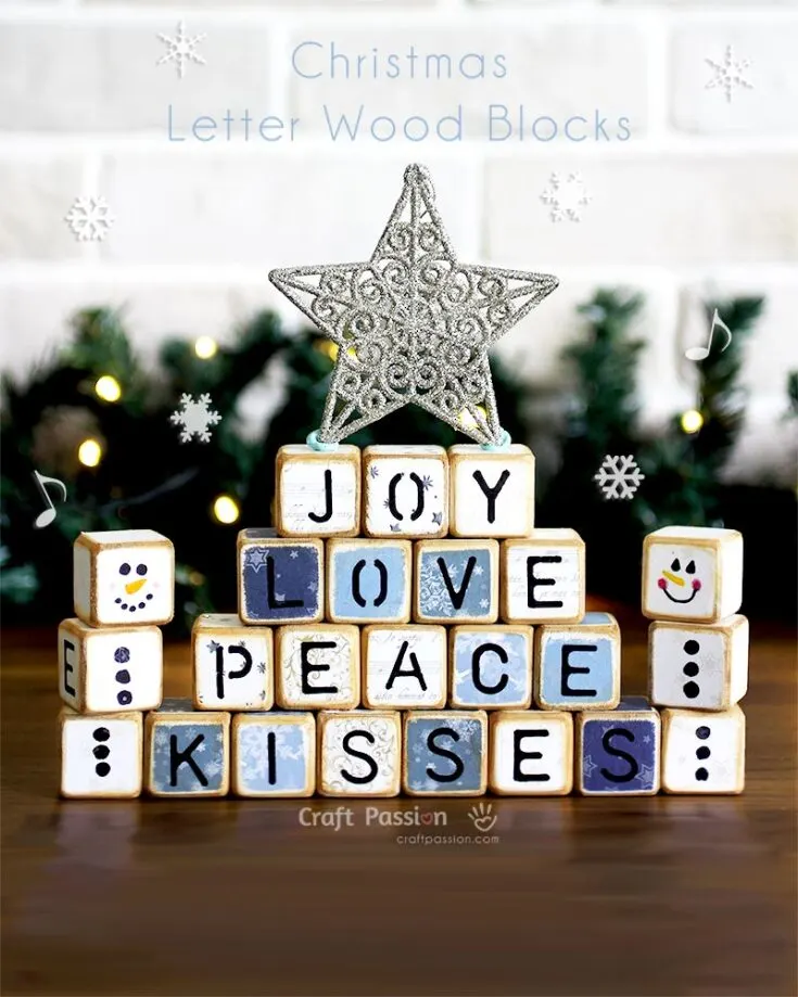These DIY Christmas Letter Wooden Blocks are a must-make for the holidays! With movable letters, you can mix and match to create endless festive words&mdash;think "JOY," "PEACE," "KISSES," or anything your heart desires. They&rsquo;re fun, customizable, and add a personal, creative touch to your Christmas decor. Get ready to spread some holiday magic with these charming blocks!
