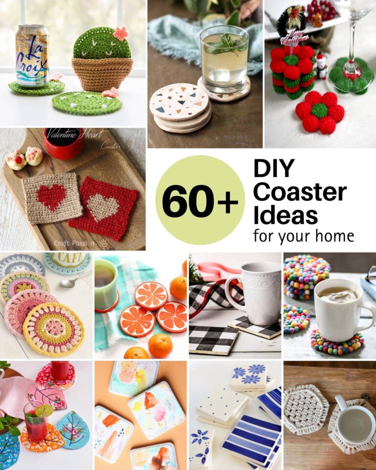 Browse through this list of DIY coasters for a fun afternoon craft activity! With a plethora of design options to choose from, you're spoiled for choice.