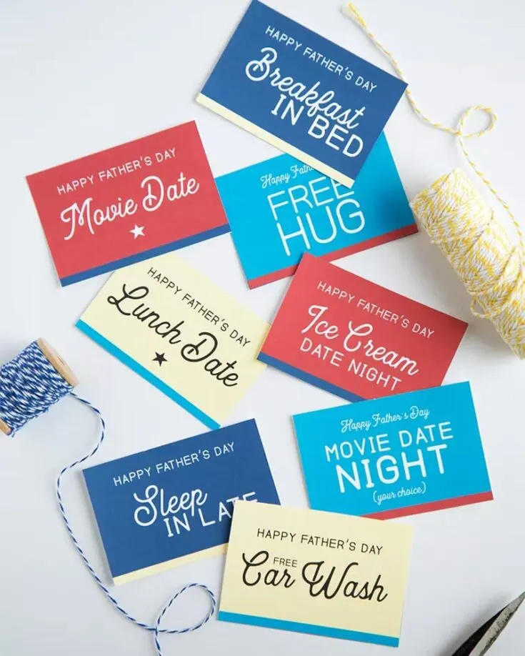 If you want to get creative with Father&rsquo;s Day crafts, you can try making a coupon book filled with fun activities that you and your dad could do together. From having fun movie dates or watching reruns of Friends to having free car washes to take his load off from his chores.&nbsp;