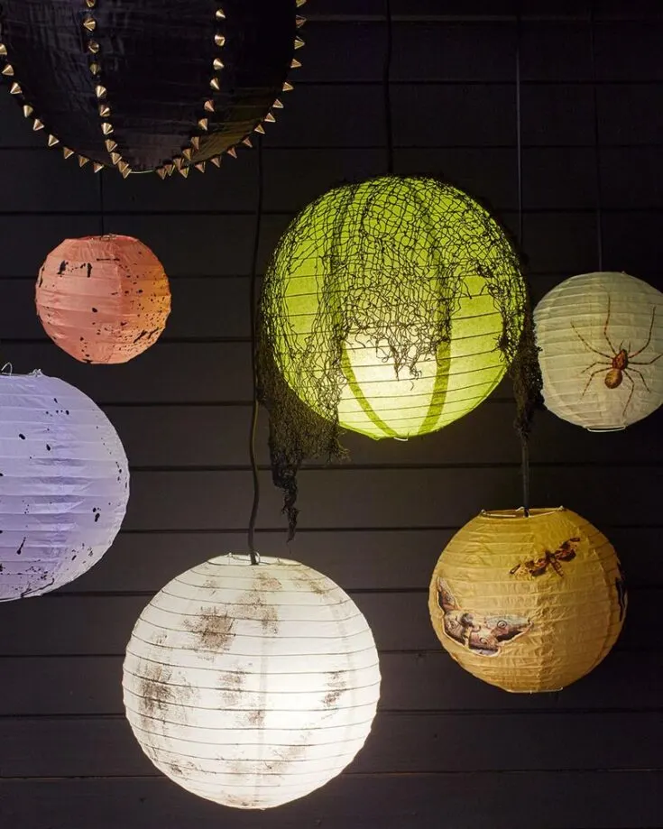 One thing we love about this craft is its suitability for the outdoors! Create cute lanterns that will shimmer and shine an inviting light onto trick-or-treaters. Learn how to make it in the tutorial.