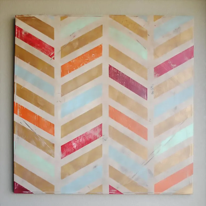 Herringbone is where rectangles are used to create a pattern of tiles to make it visually appealing. Learn to make it in this tutorial and apply it on your canvas to decorate your wall.