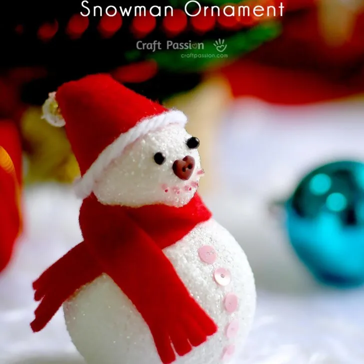 Make a quick Christmas Craft to DIY Snowman Ornament that even kids can do it with little help and guidance from adult. Merry Christmas!!!!