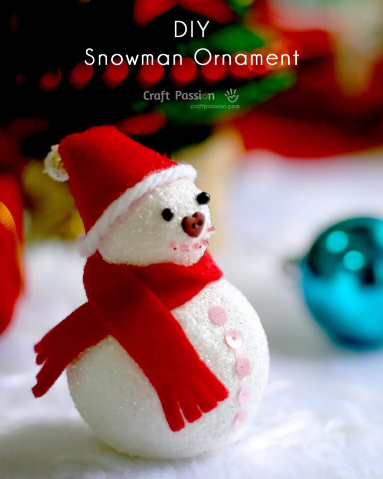 Make a quick Christmas Craft to DIY Snowman Ornament that even kids can do it with little help and guidance from adult. Merry Christmas!!!!