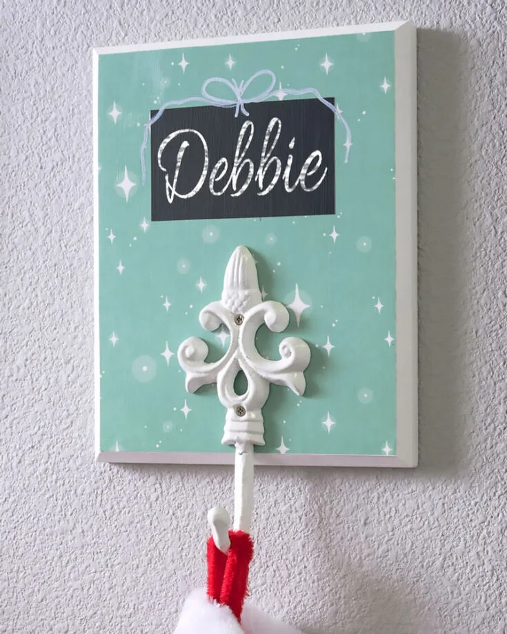 Use different colored paint to identify different stockings. We love the fact that they can be personalized in that way, It adds more depth and character to a craft!