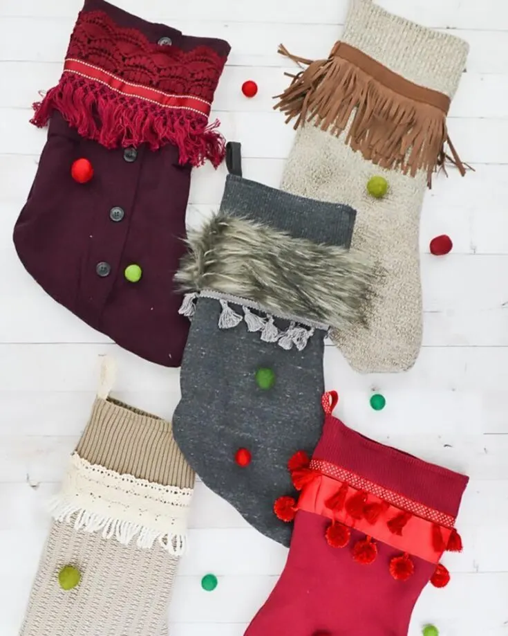 If you&rsquo;re obsessed with the coziness of Winter, you have to try out this sweater stocking design. Transform your old sweater fabrics into a cozy masterpiece because why limit ugly sweaters to just parties when you can hang them by the fireplace?