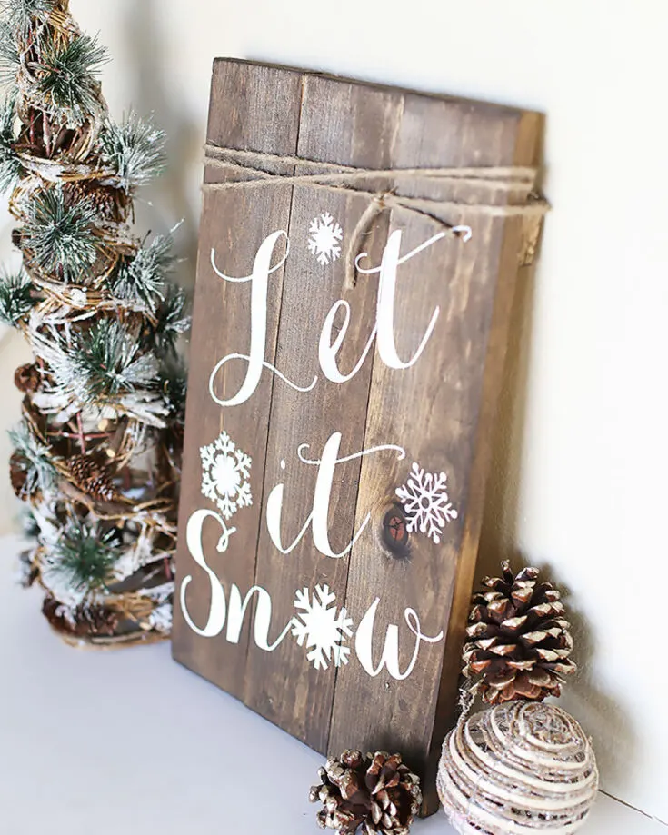 Think you are ready for the holidays? Think again! This Winter Woodland Sign will reimagine what you think about holidays! Make this and prop it up against your wall with other decorations to make a cozy corner.