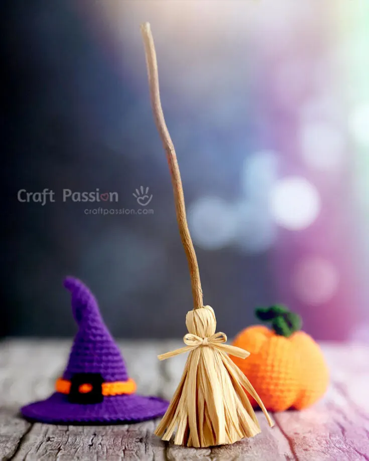 This super fun DIY Witch Broom makes for a perfect Halloween decoration project. It&rsquo;s so easy that even kids can join in and make one themselves. You can find the supplies needed for this craft at your local craft store or maybe you already have them lying around in your house.