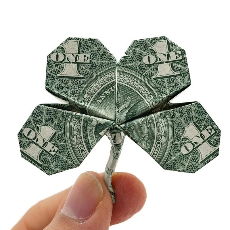 Make this four-leaf clover origami a lucky charm for your monetary gains! Although explained well, this tutorial contains a few complex folds, so brush up on those paper-folding skills because you'll need them!