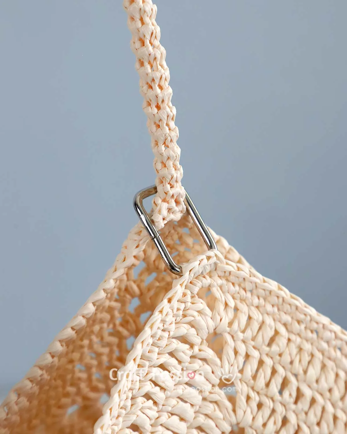 crochet drawcord bag