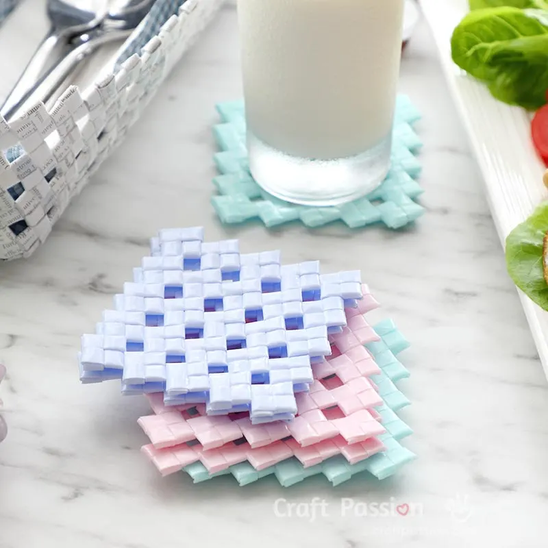 Sip, craft, repeat! In continuation of the previous design, try out this coaster DIY project to pair with the utensil basket for an elevated dining experience. Why have generic dining sets when you can personalize them uniquely?