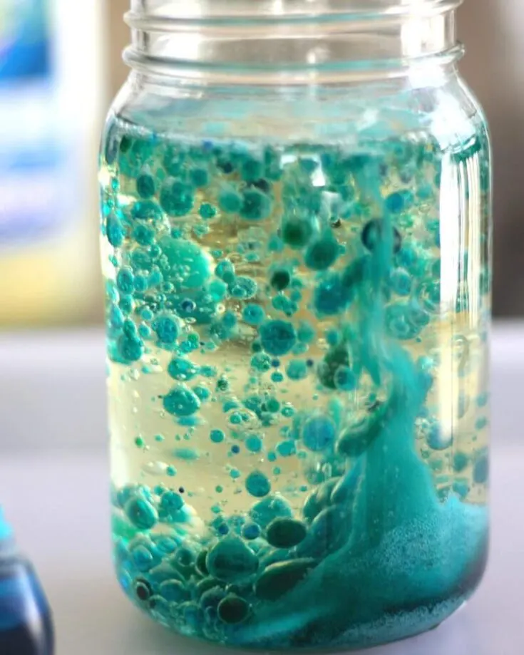 Lava lamps are always a must-have in children's bedrooms. They light up during the night time, and they scare away the monsters under your bed. Dazzle your Earth Day with this mesmerizing magic of a DIY Lava Lamp. Watch as beautiful green and blue-colored orbs dance like fireworks in a jar.