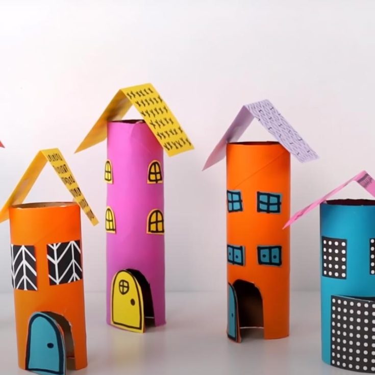 Transform your household items into a green metropolis with Earth Day mini-city paper rolls! This is a perfect project for your kid's craft homework, and it is extremely eco-friendly. Watch as your recycled paper rolls come to life as gorgeous skyscrapers!