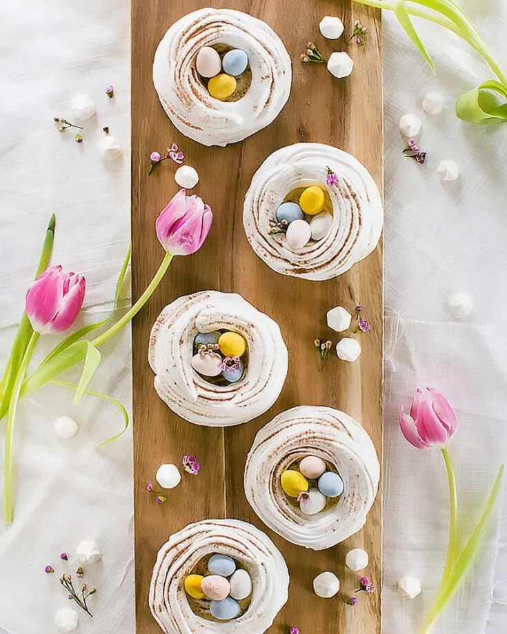 Whisk out your baking skills with these Easter-themed meringue nests for an extra sweetness around this holiday season. Here&rsquo;s a pro tip: instead of filling them with eggs, you could fill them up with whipped cream and berries!&nbsp;