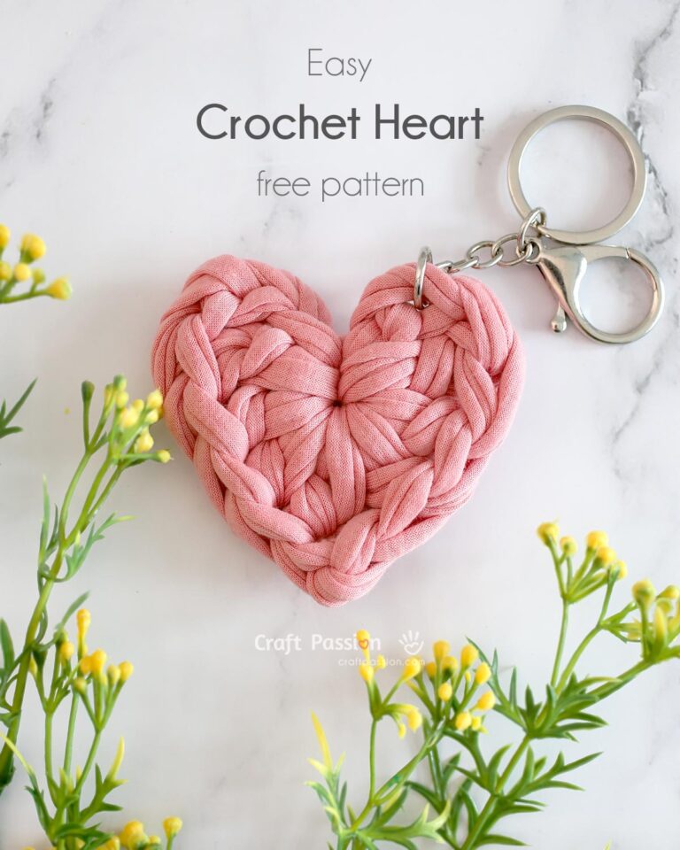 2-minute crochet heart – simple, easy, and perfect for beginners or a quick project! Great for gifts, decorations, or adding a cute touch to any craft.