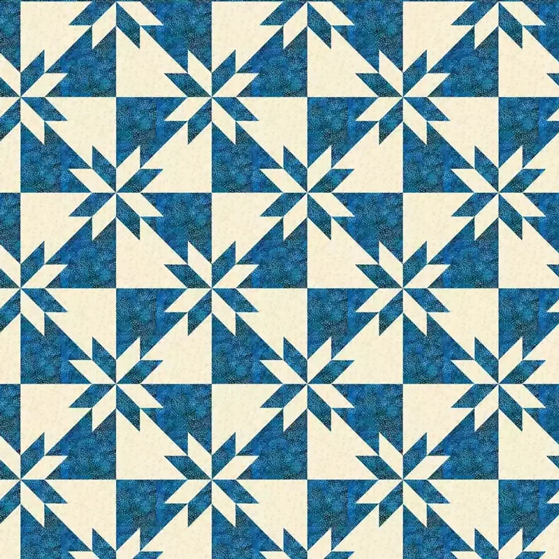 If you&rsquo;re in the mood for festive quilt patterns for beginners, check out this Easy Hunter&rsquo;s Star quilt with a Nordic charm! This pattern simplifies the intricate star design for beginners, and it showcases the timeless beauty of this classic block pattern. This pattern yields a 72&rdquo; x 84&rdquo; quilt made with diamond shapes and half-square triangle units.