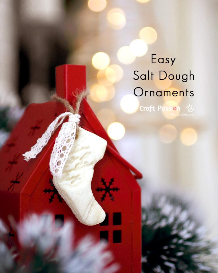 Create simple salt dough ornaments with a firmer, improved recipe. Decorate them with stamps, paint, or glitter for a festive touch.