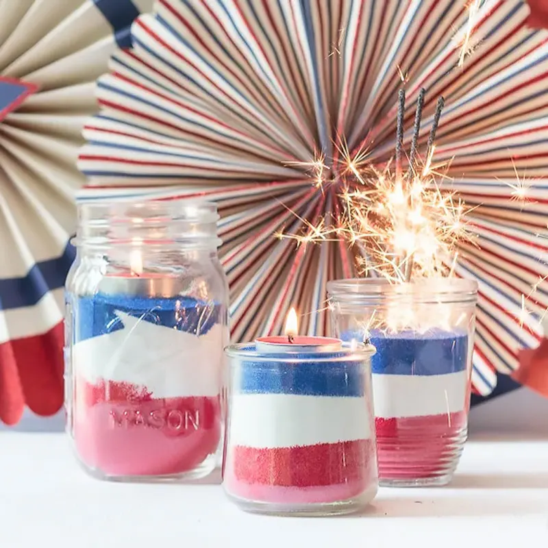 No one can change our minds about sand art. It is beautiful and satisfying at the same time! Watching it sink to the bottom as they stack ontop of each other. Display some patriotism with this craft!