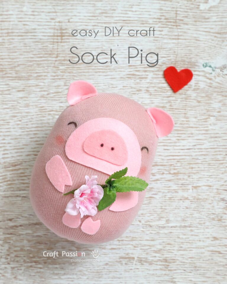Make a cute sock pig by using a single sock. Quick and easy project, kid can make it with little help. Great upcycle craft for a missing sock.
