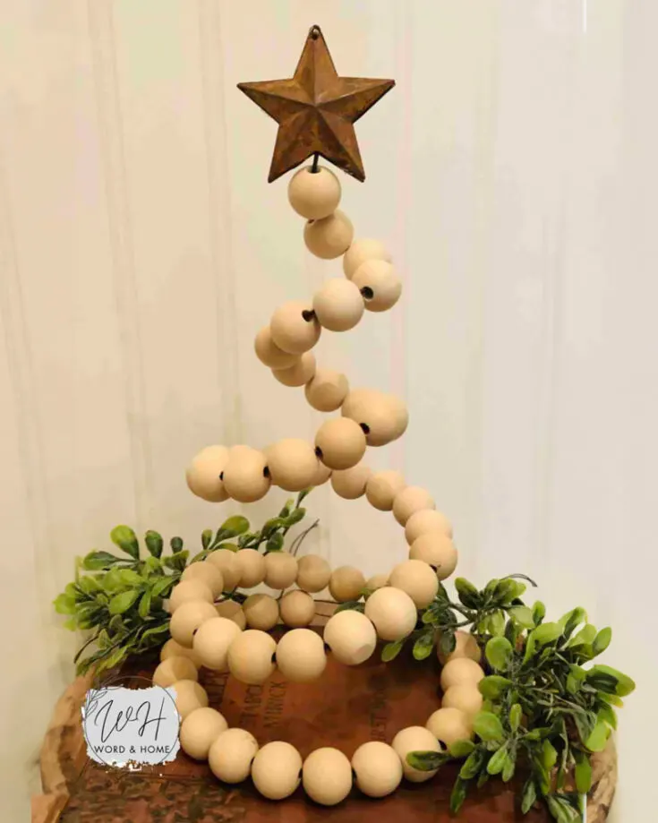 Image for Easy Wood Bead Wired Christmas Tree