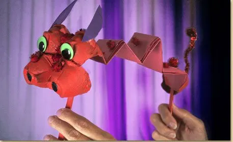 Image for Egg Carton Dragon Puppet - Craft Project Ideas