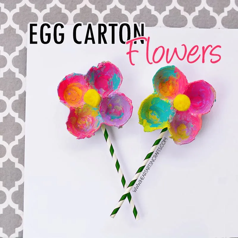 We just adore recycled art, and we can&rsquo;t get enough of how cute this idea is! Instead of gifting your mom fresh flowers on her special day, craft these easy-to-make egg carton flowers that will last a lifetime, just like your love for her!
