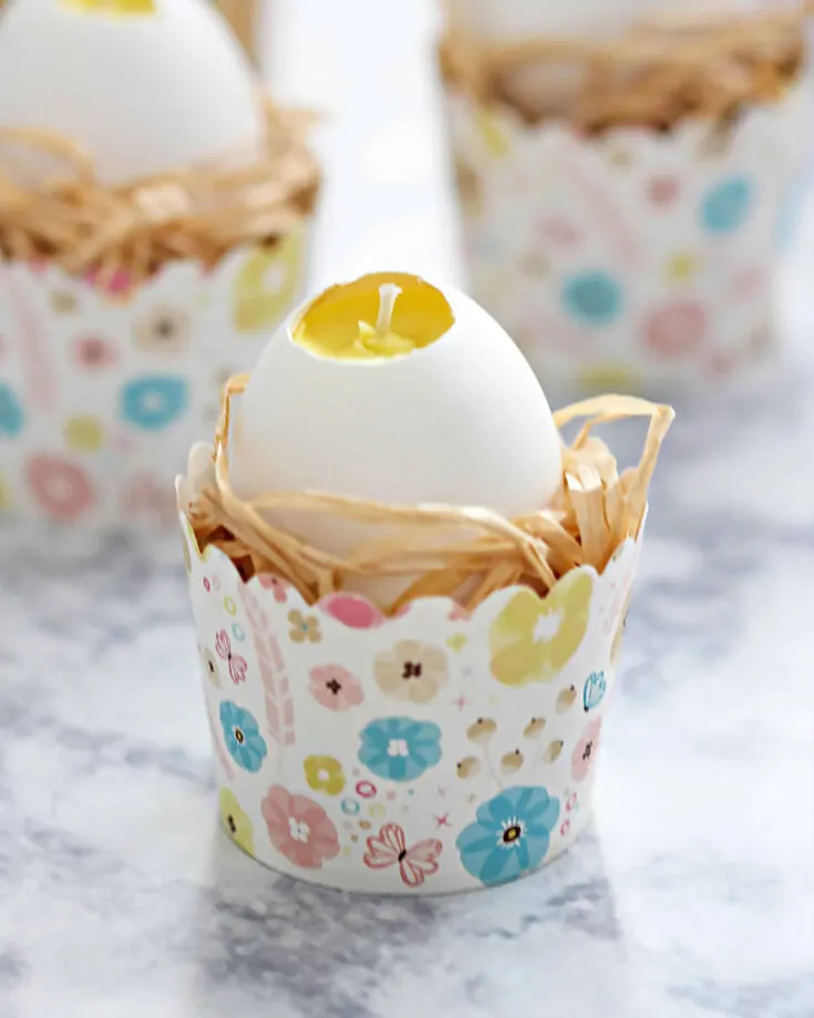Check out this realistic eggshell filled with yolk candle that will leave your guests in awe of your creative craft! Instead of making them as regular candles, try incorporating some essential oils to make them scented. This will leave your home smelling like warm grass and fresh flowers.&nbsp;
