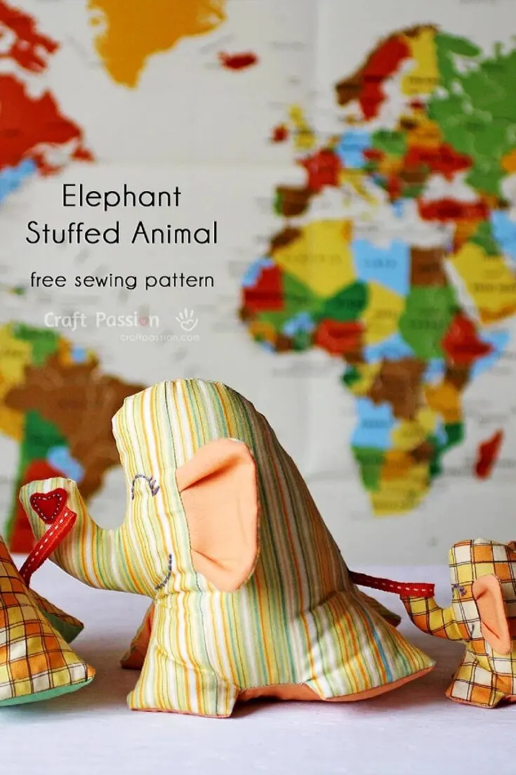 Have some bigger pieces of scrap cloth? Turn them into these adorable elephant stuffed toys! Get creative and create a family of elephants for yourself. You can even stuff the elephant with a mixture of smaller, unusable cloth and thread scraps.