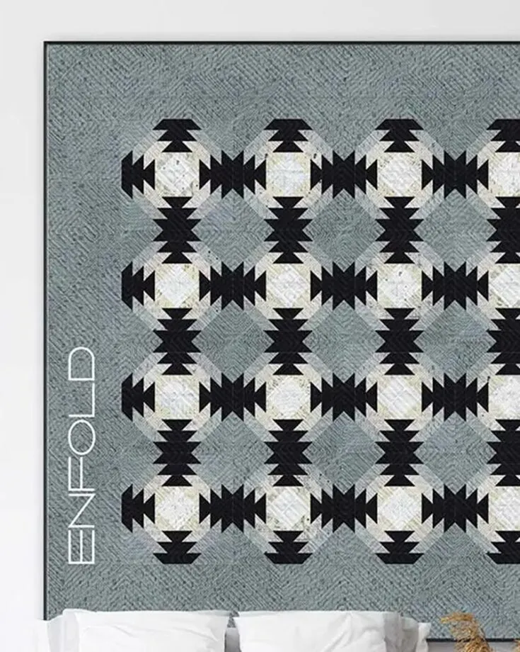 Speaking of chic, you will be amazed by this stunning ripple-like quilt pattern. Whether you plan to get all snuggled under this quilt blanket or display it as an accent piece, it&rsquo;s a must-have on your to-sew list. It&rsquo;s pieced together using the pineapple log cabin blocks, and the finished size is 81&rdquo; x 81&rdquo;.