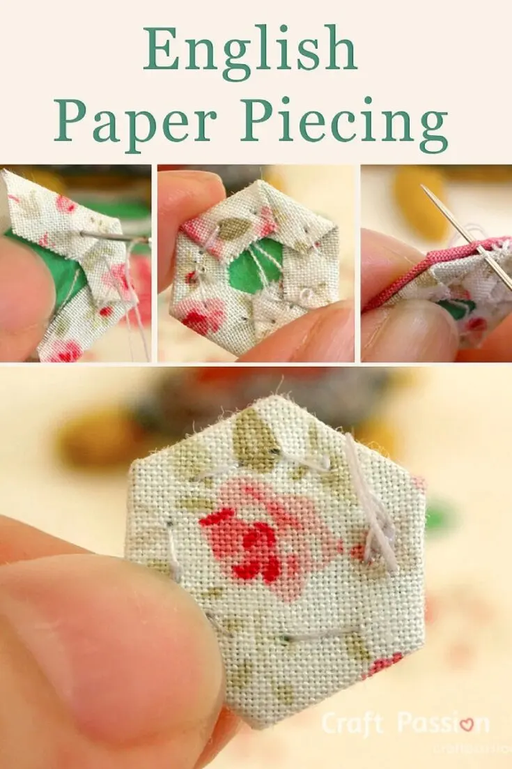 Create a beautiful quilt using this simple English Paper Piecing technique. It's a hand sewing technique that can be used in many ways, where scrap fabric are stabilised into shapes like hexagons before being sewn into pretty patterns.