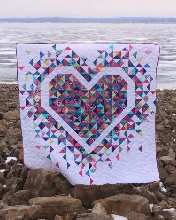 Quilt a blanket that brings your heart joy and captures the essence of affection with this inexpensive, advanced beginner pattern. It&rsquo;s fat-quarter friendly and produces a generous 72&rdquo; x 72&rdquo; throw quilt.&nbsp;