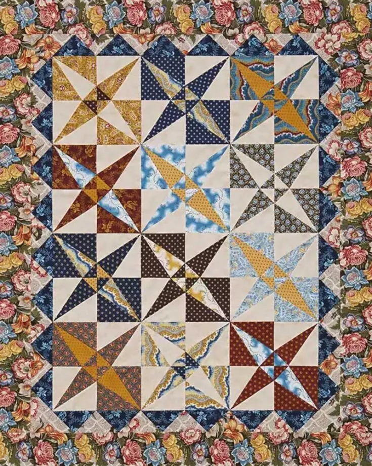 Like its name, this design is totally an eye-catcher! This 51 &frac12;" x 63 &frac12;" wall hanging can easily be doubled as a quilt to cuddle in, and it uses the same cream print in alternating squares for a balanced look. Try it out now!&nbsp;