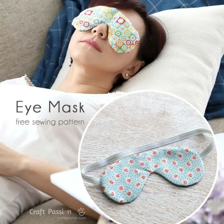 Sew an easy eye mask with this pattern & tutorial. Fill with beans and herbs for a spa-like feel or leave unstuffed for a sleep mask.