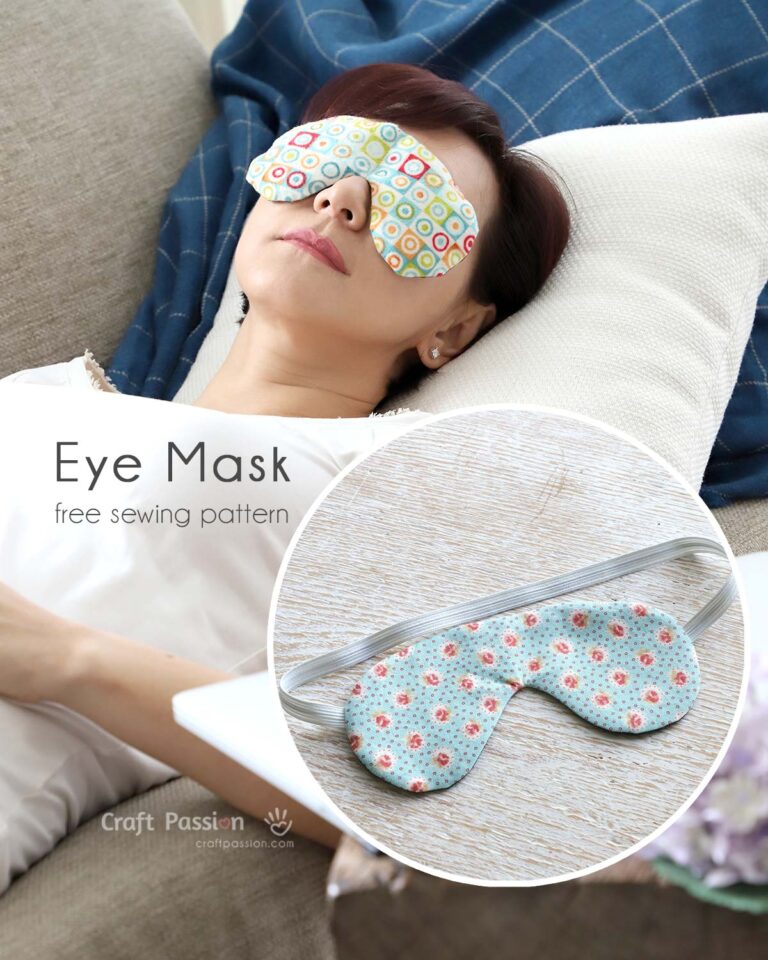 Sew an easy eye mask with this pattern & tutorial. Fill with beans and herbs for a spa-like feel or leave unstuffed for a sleep mask.