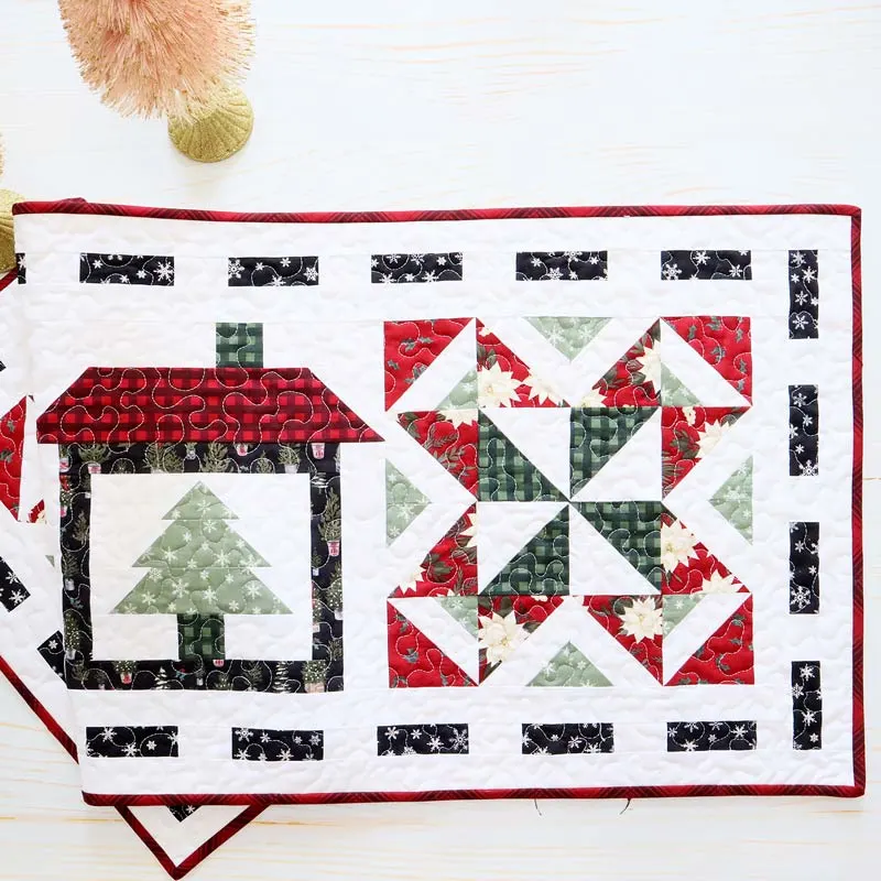 Here's another Christmas-themed and rustic design that is a fun DIY project! It has a lovely farmhouse style and looks fantastic with any holiday collection. Learn how to make it by clicking the link below.&nbsp; Table runner size: 19" x 43"&nbsp;