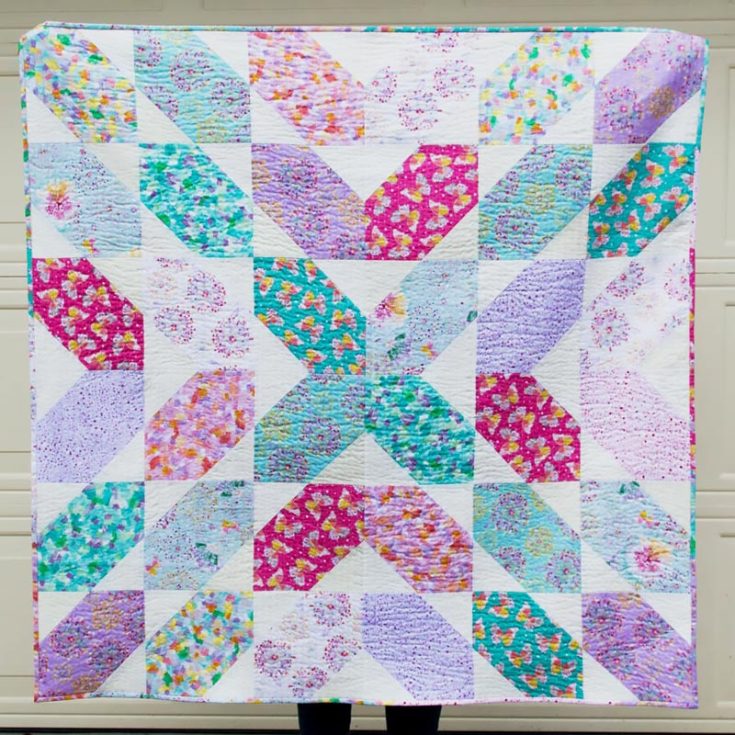 Finally, in the list of free quilt patterns for beginners, discover the simplicity and elegance of this Fat Quarter Fancy quilt! This delightful design transforms your fat quarter stash into a stunning quilt that&rsquo;s fast to sew and fun to piece. The finished size of this lovely design is 52&rdquo; x 52&rdquo;.