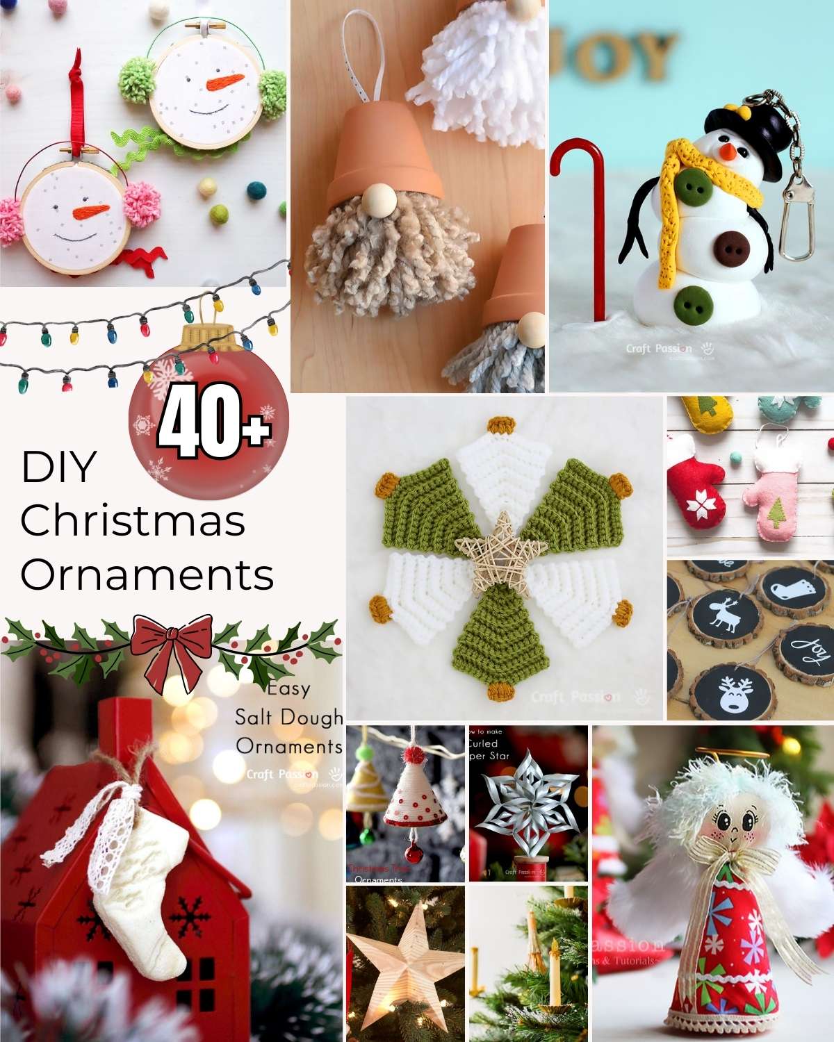 festive DIY christmas ornaments Ornaments are the heart of holiday decor! Learn to make a variety of beautiful DIY Christmas ornaments for your tree, gifts, wreaths, & more