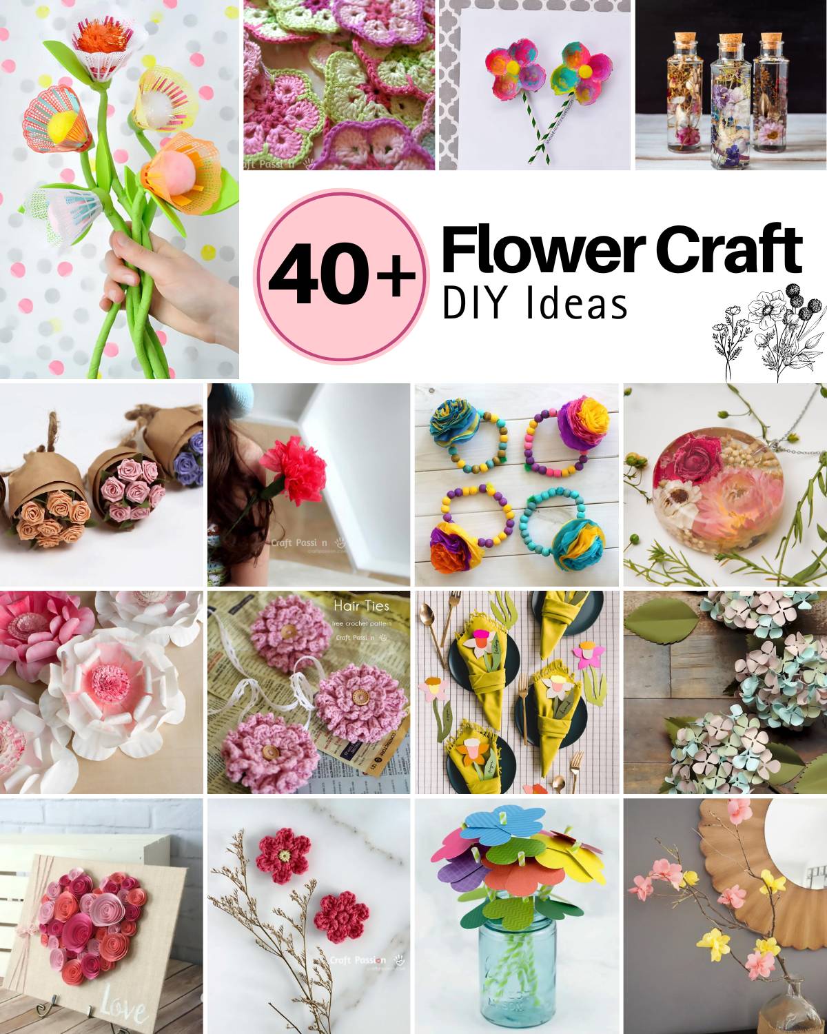 flower crafts Usher in nature's beauty by making these DIY flower crafts. We've included many design options for kids and adults.