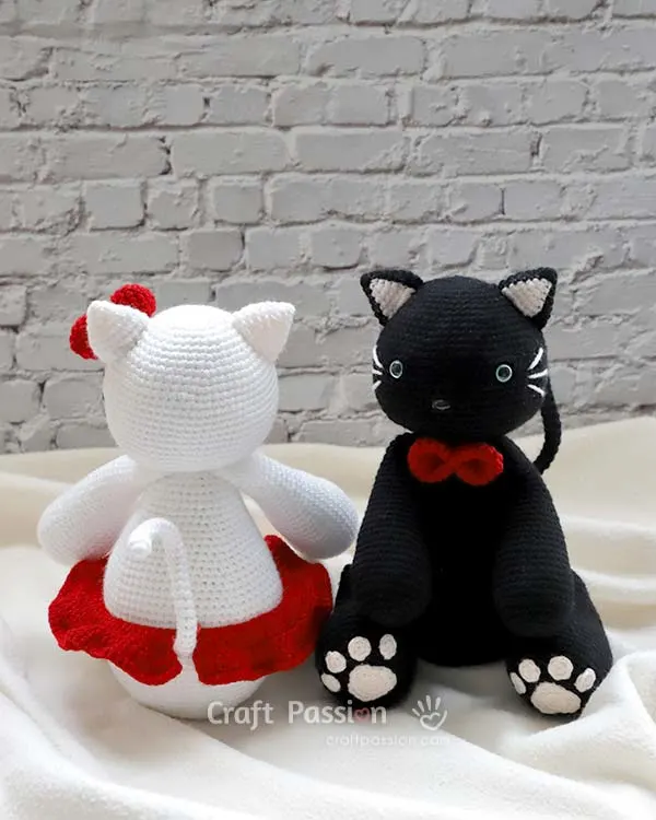 crochet cat cosmo black cat